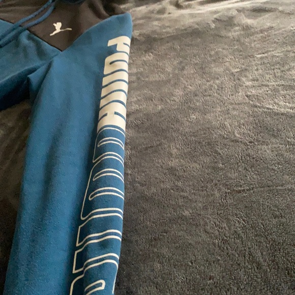 Navy Blue PUMA Hoodie - Picture 3 of 4